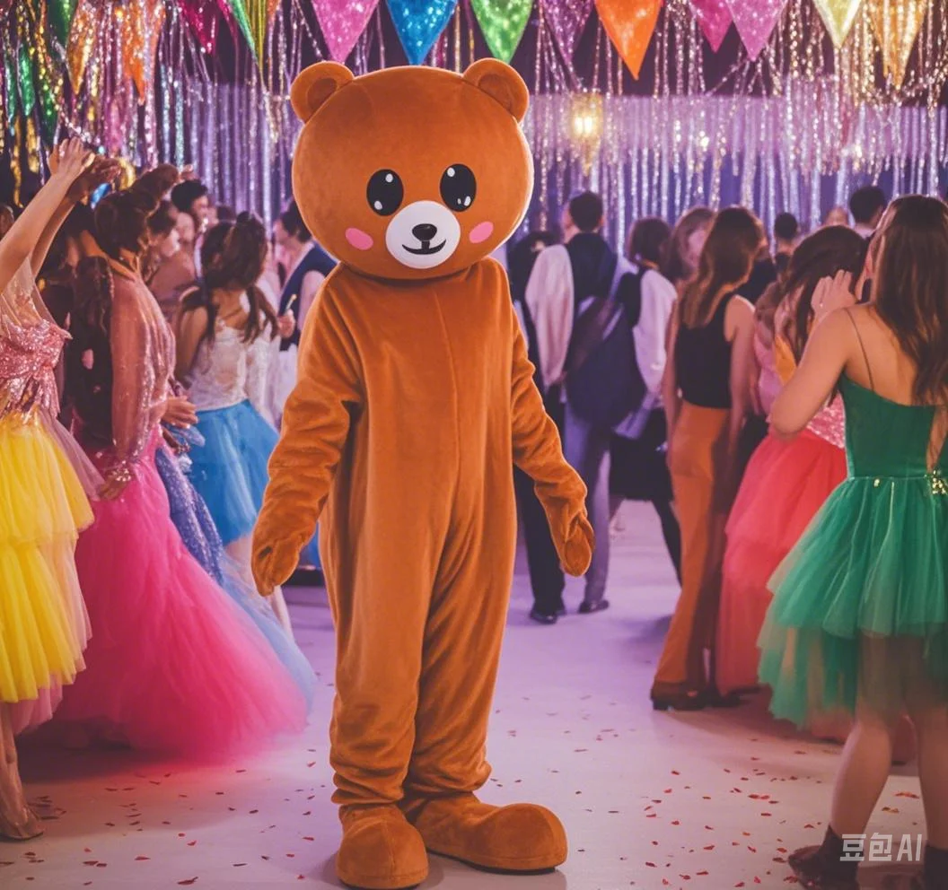 زي دمية الدب البني للعروض والحفلات والمهرجانات - زي شخصية لعبة للمناسبات