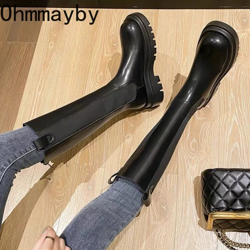 Woman Thigh High Boots Fashion Thick Bottom Knight Booties 2024 Trend Non Slip Women\'s Long Boots