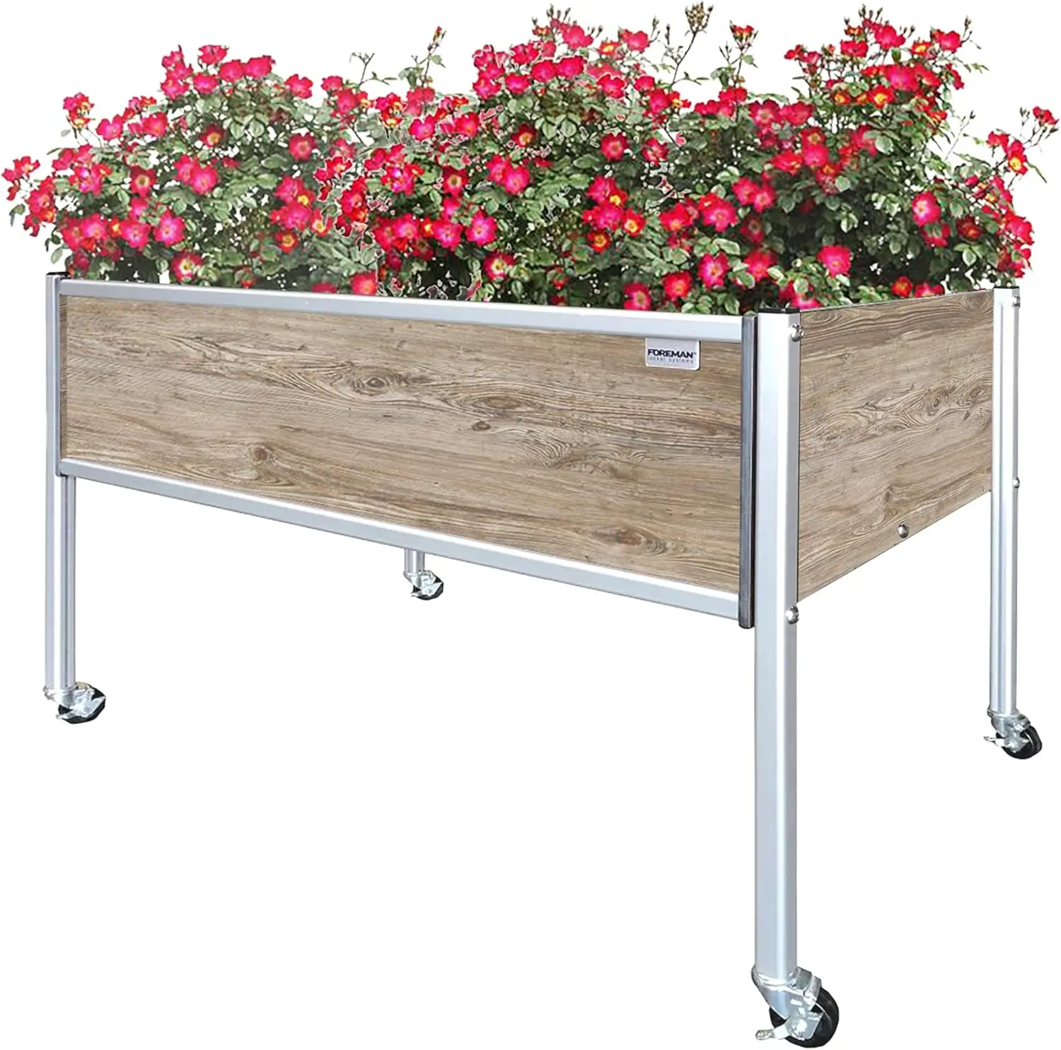 

Raised Garden Bed on Wheels – Weather-Resistant Raised Garden Bed (36" x 24" x 27") with Drainage, Ideal Raised Garden