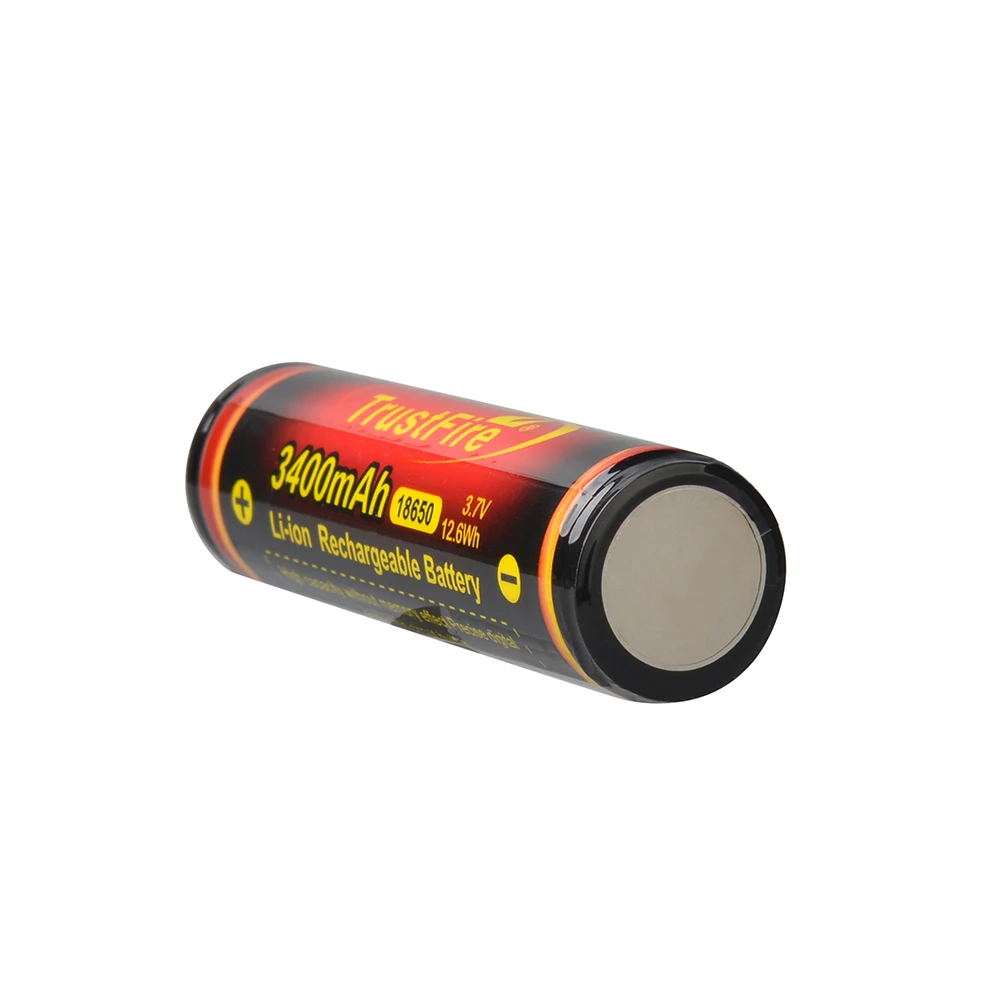 TrustFire 18650 3400Mah Lithium Battery 3.7V Rechargeable Li Ion Cells For Toy Bicycle Light Headlight Flashlight PCB/NO PCB