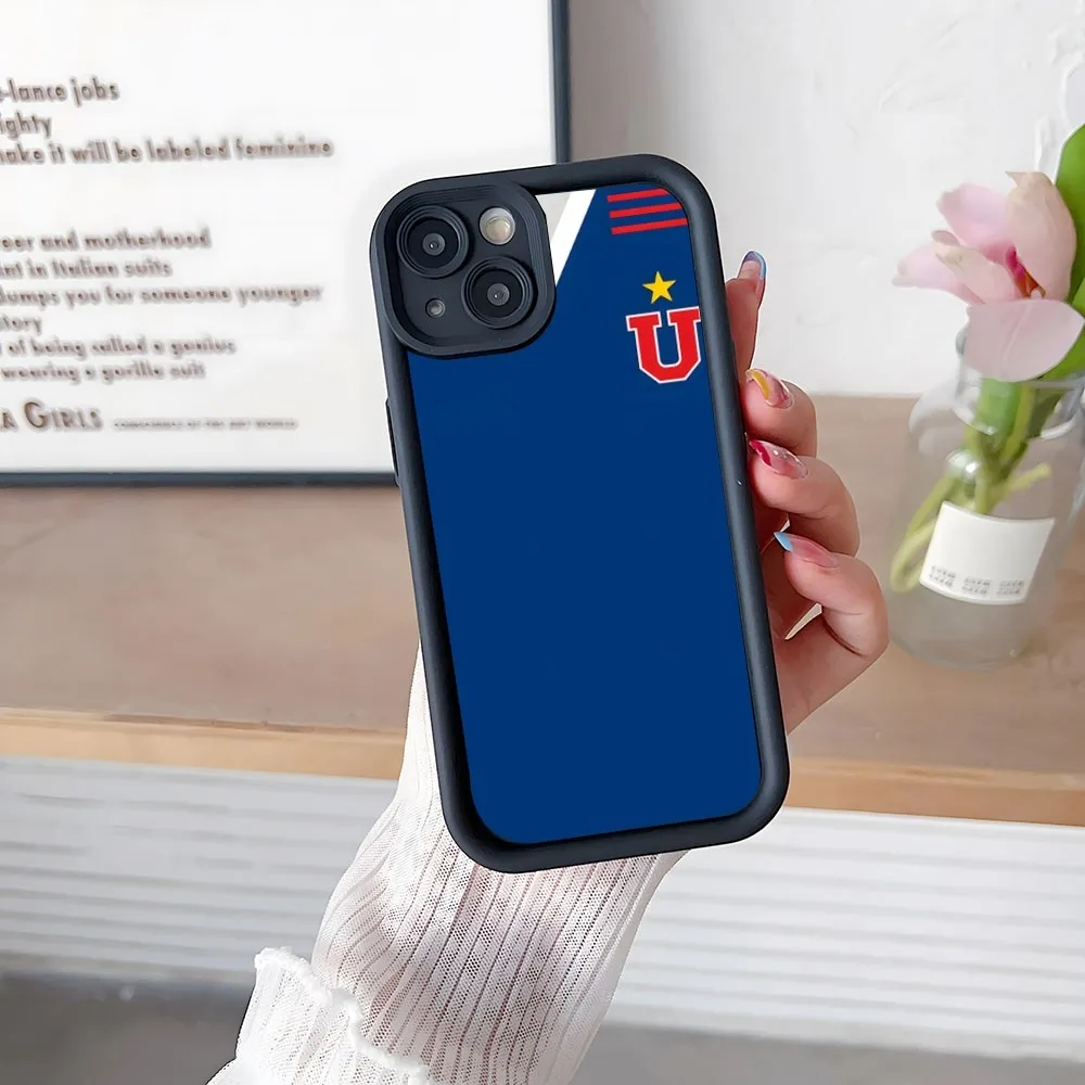 Chile University Logo Phone Case Simple Solid Color Matte Silicone Case For IPhone 15 14 13 12 11 Pro Max Plus Soft Couple