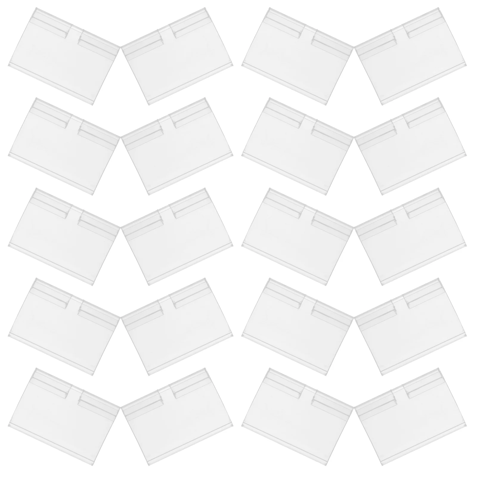 50 Pcs Signage Label Show Rack Mini Labels Plastic Shelf Tags Price Hold Stands