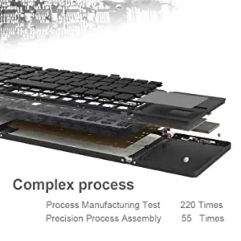 Black Layout motion Portable Folding Keyboard Bluetooth Azerty Foldable Wireless Keyboard  With Touchpad for Smartphone