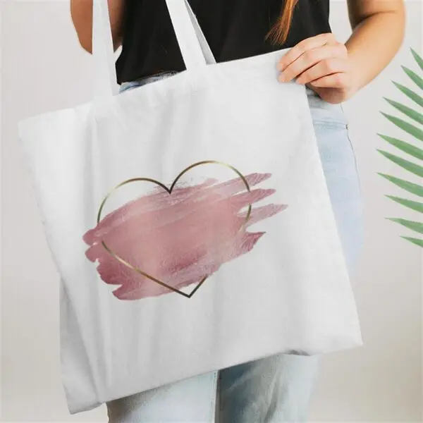 

Сумки-тоут с принтом в виде розовых сердечек в стиле Харадзюку, идеальный подарок на День святого Валентина, стильные сумки с любовной тематикой.