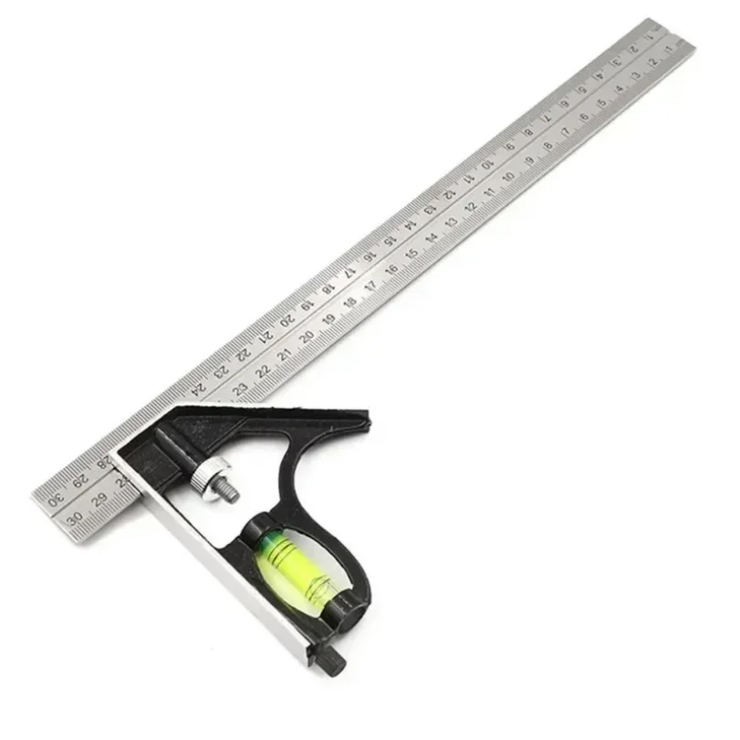 

Angle Square Measuring Tools Set Precise Stainless Steel Aluminium Durable Adjustable Combination Spirit Level 12" 300mm