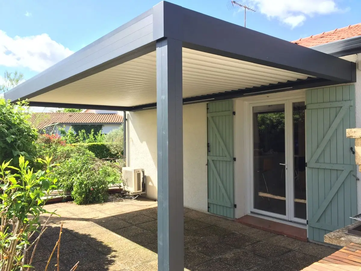 Outdoor Pergolas With Motorized Blades Roof Louver Pergola Waterproof Aluminum Gazebo Eco-Friendly Aluminum Pergola for Garden