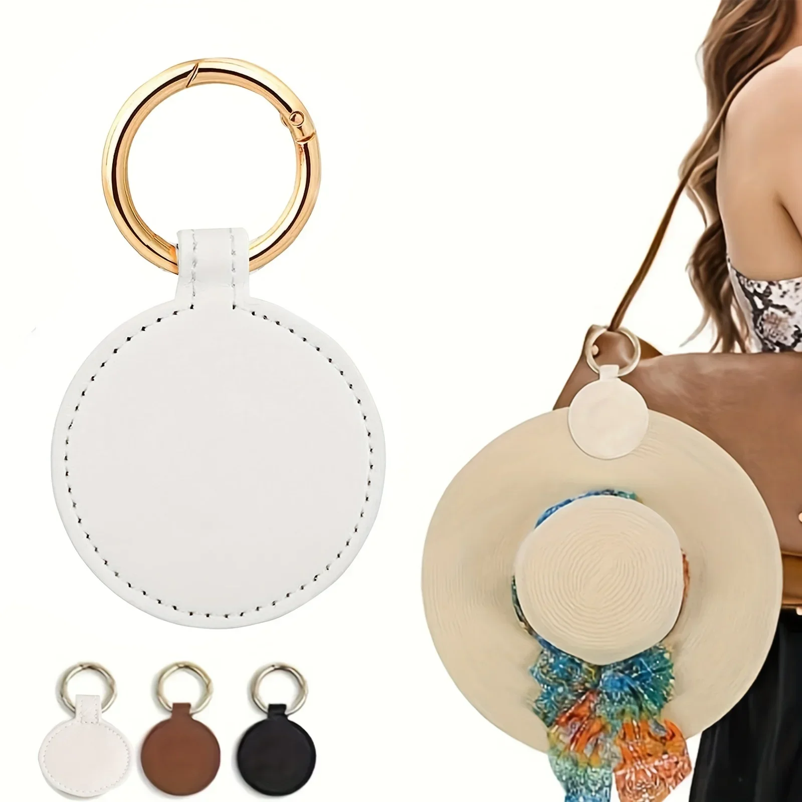 1PC Magnetic Hat Clip on Bag Hat Holder for Handbag Backpack Luggage PU Leather Hat Keeper Clip Travel Bag Accessories image 3