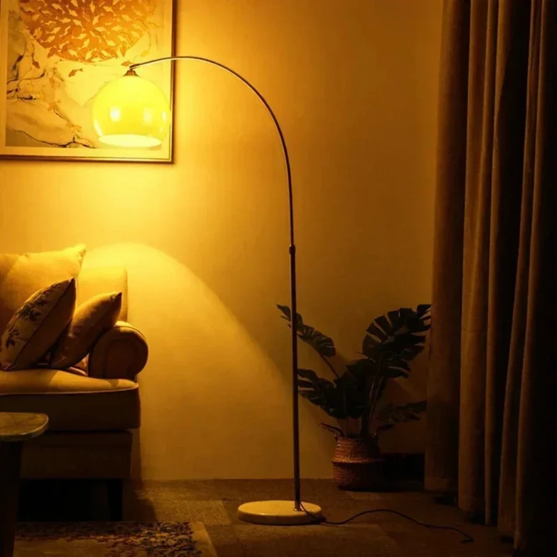 Modern Minimalist Creative Shape Decor Dimmable Arc Floor Standing Lamps for Living Bedroom Bedside