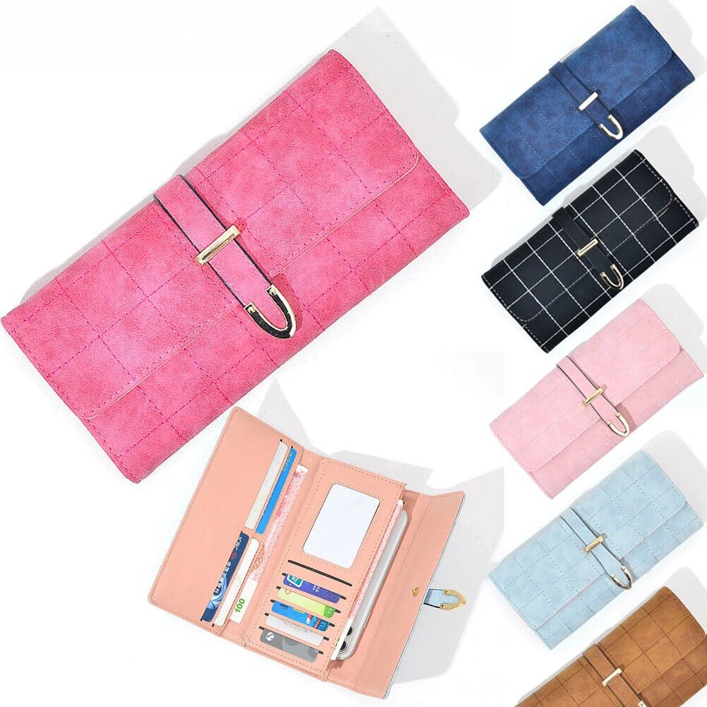 

Fashion Women's Long Wallets PU Leather Purse Clutch Money Cash Clip Phone Bag Female Wallet ID Credit Card Holder Handbag Gifts