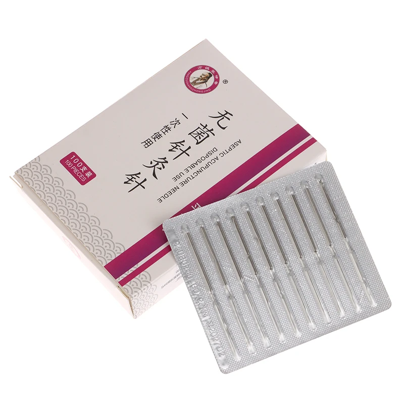 100 Pcs Acupuncture Needle With Tube ALL Size Acupuncture  Disposable Sterile Beauty Massage Sterilze Needle