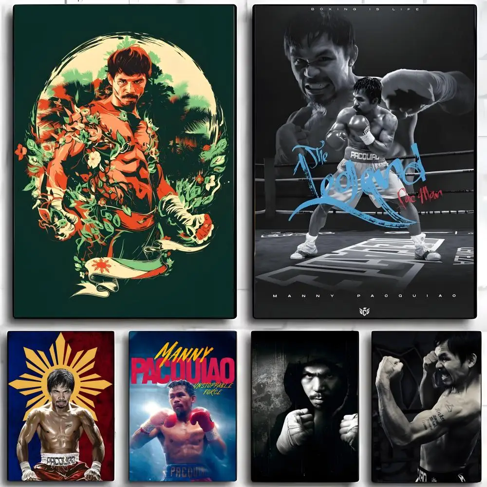 Boxing M-Manny P-Pacquiao Poster Wall Art Print Art Suitable for Living Room Bedroom Bar Parlor Home Decor Gift