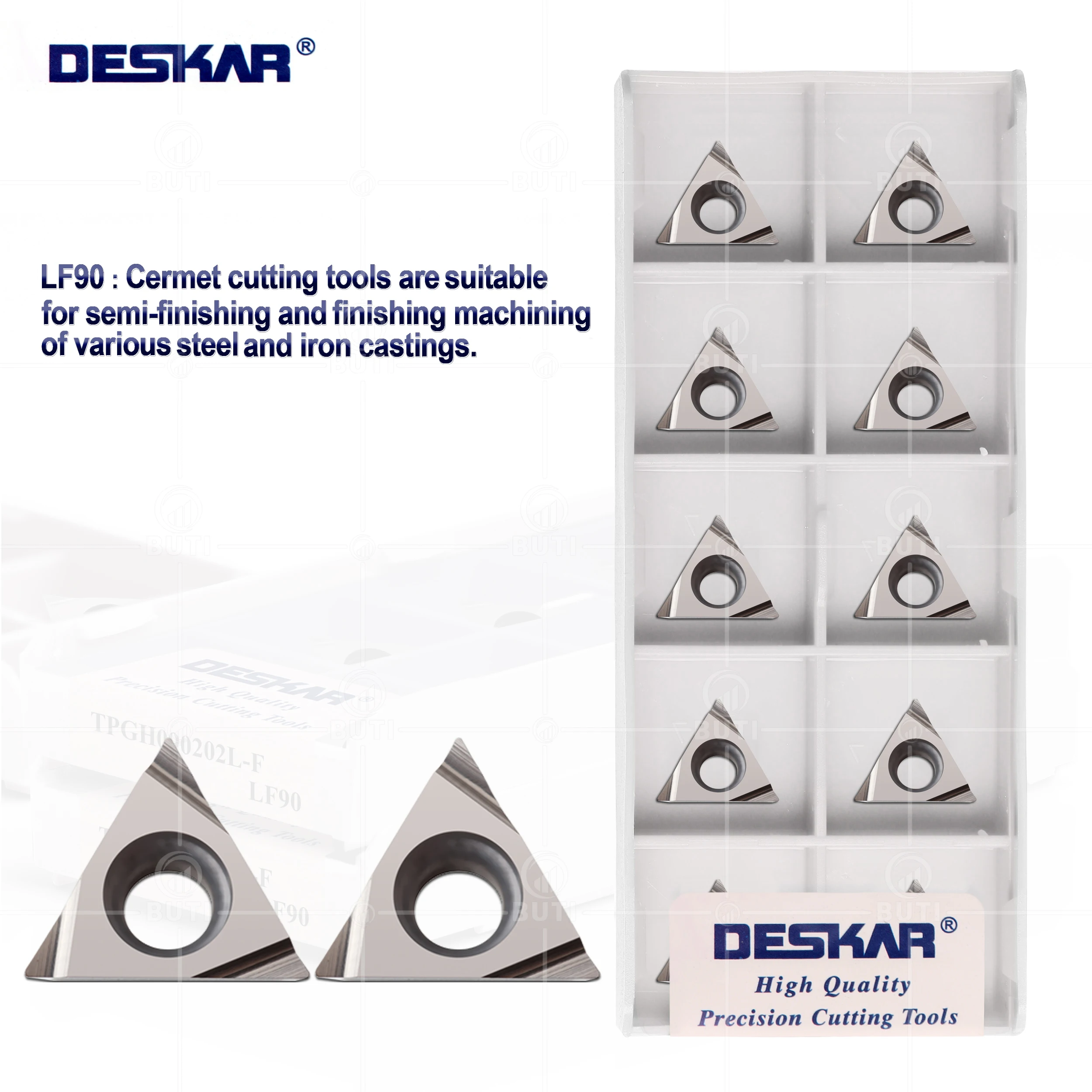 Deskar 100 Original Tbgh060102 Tpgh080202 Tpgh080204 Tpgh090202 Tpgh110302l-f Lf90 Alta Qualidade Cermet Torno Torneamento Ferramenta Peças