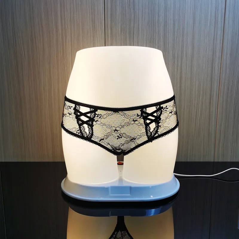 A 40cm PVC Female LED Light Low-rise Pants Model Cold and Warm Light Mannequin Women Underwear Display Props