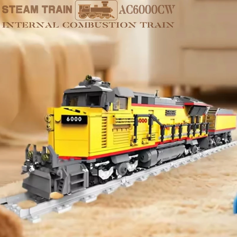 80019 أفكار RC قاطرة الديزل AC6000CW قطار السكك الحديدية الطاقة 1062 قطعة الطوب النموذج الفني ألعاب مكعبات البناء هدايا عيد الميلاد