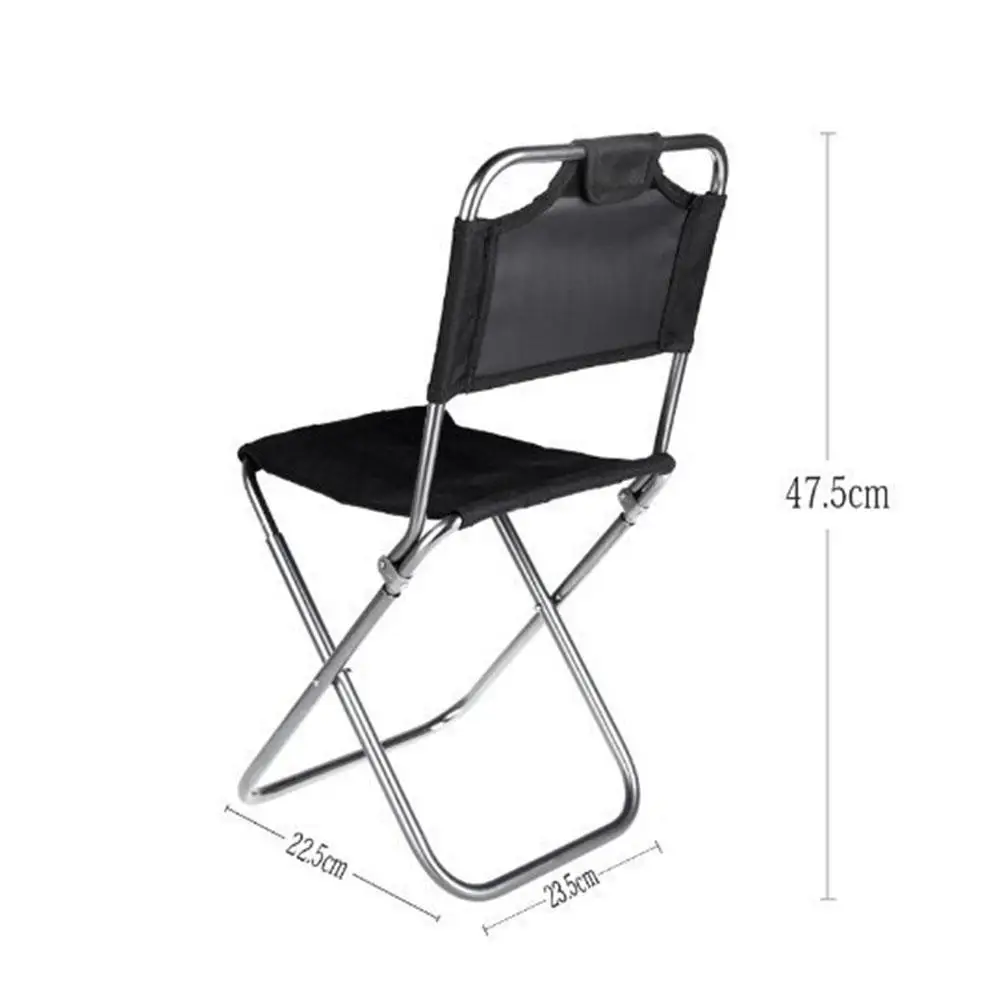 

Folding Chair with Backrest 150kg Capacity Lightweight Portable Camping Chairs Stool 22 5x23 5x47 5cm Foldable Outdoor