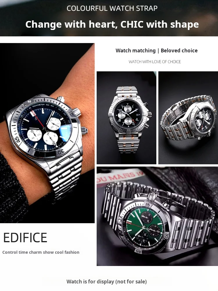 22mm 24mm do paska Breitling mechaniczne rozrządu Avengers Super Ocean b01 łańcuszek do zegarka pasek do zegarka ze stali nierdzewnej męska bransoletka