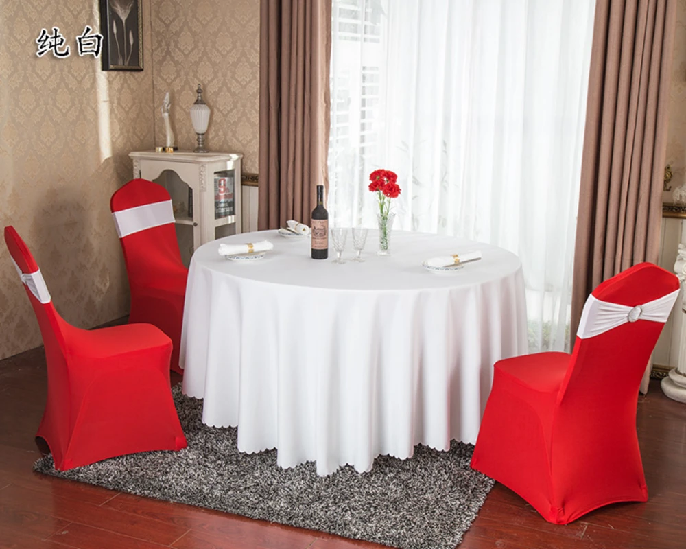 Hochzeitsdekoration, Tischdecke, runde Tischdecke, Polyester, einfarbig, Hotel, Bankett, Veranstaltungen, Geburtstag, Party, Feier, Urlaub – Detail 34
