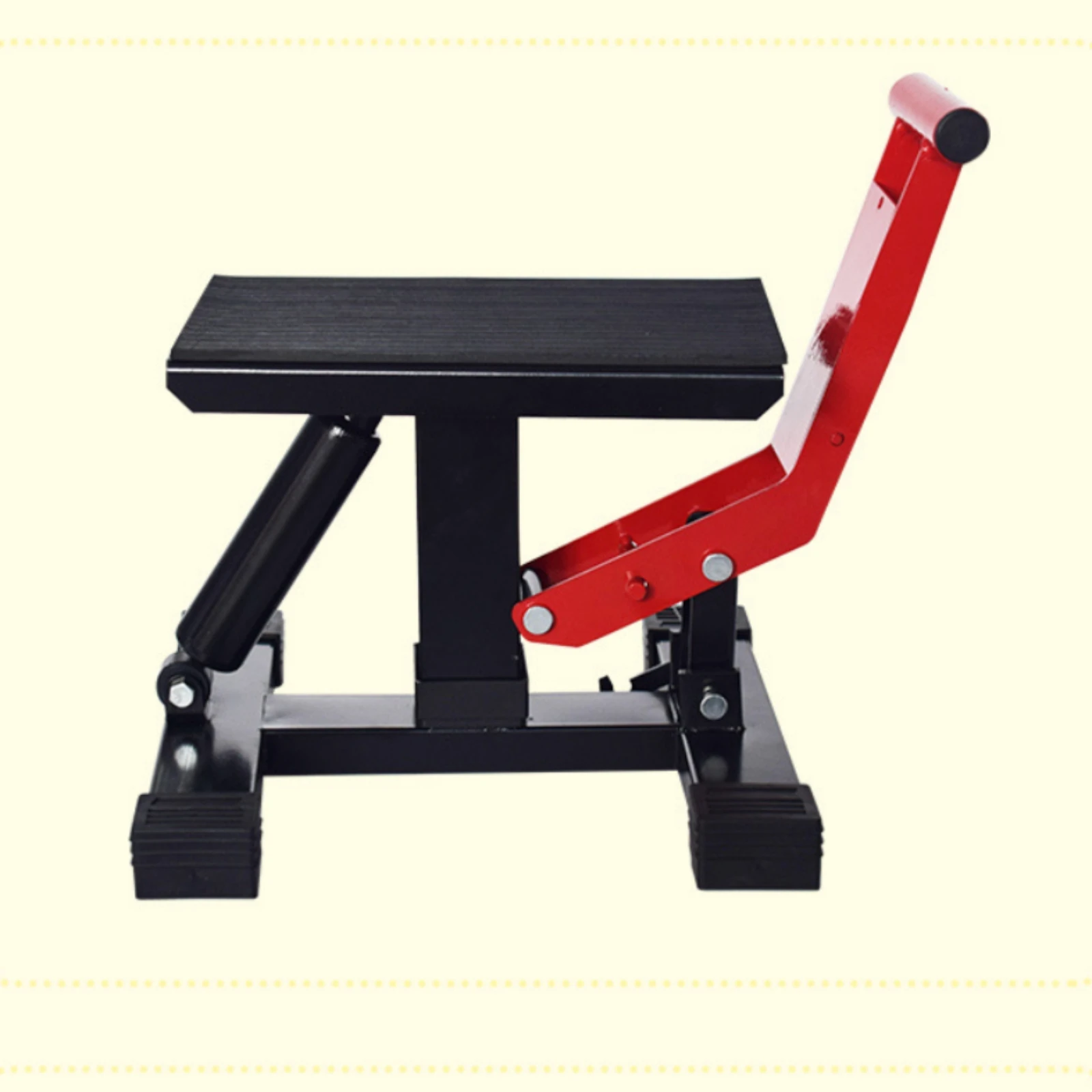 

Hydraulic Motorcycle Lift Stand Manual Height Adjustment Scissor Motorcycle Lift Stand Garage Tool Tray Lock Transport Gear