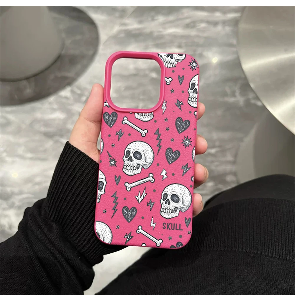 Skelettknochen-Handyhülle für iPhone 17 16 15 14 13 12 11 Pro Max 16 15 14 Plus 17 16 15 14 13 12 Pro 17Air Silikon-Matt-Cover – Detail 11