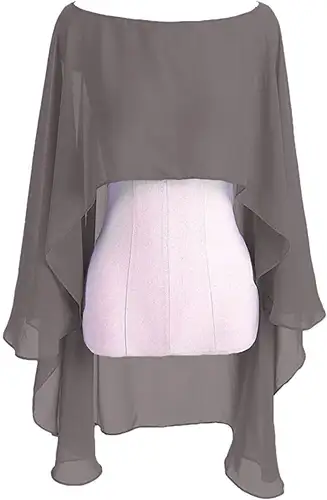 Chiffon Cape Bolero Women Femme Mariage Chalas Mujer Evening Wedding Bridal Jacket Wraps Accessories Peleryna Cloak Boda Shawl - Image 17