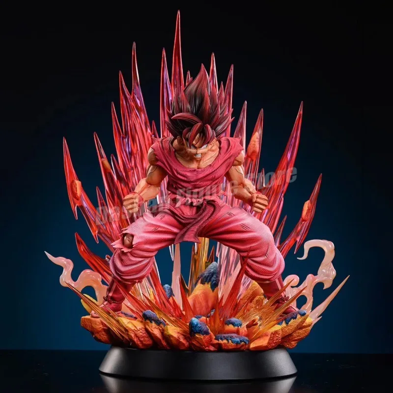 

38cm Dragon Ball Kaiouken Son Goku Action Figure Statue PVC Anime Kaioshin Collection Gk Supreme Kai Goku Figurine Model Toys