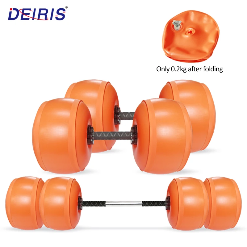 Deiris 55-60KG,2 in 1 Dumbbell Barbell Set,Water Filled,Free Weights, Portable,Adjustable Weight for Men Arm Muscle Training