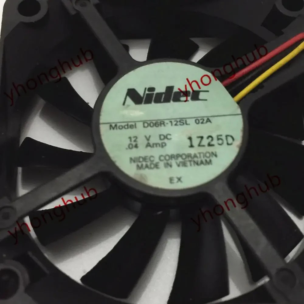 Nidec D06R-12SL 02A DC 12V 0.04A 60x60x15mm Server Cooling Fan