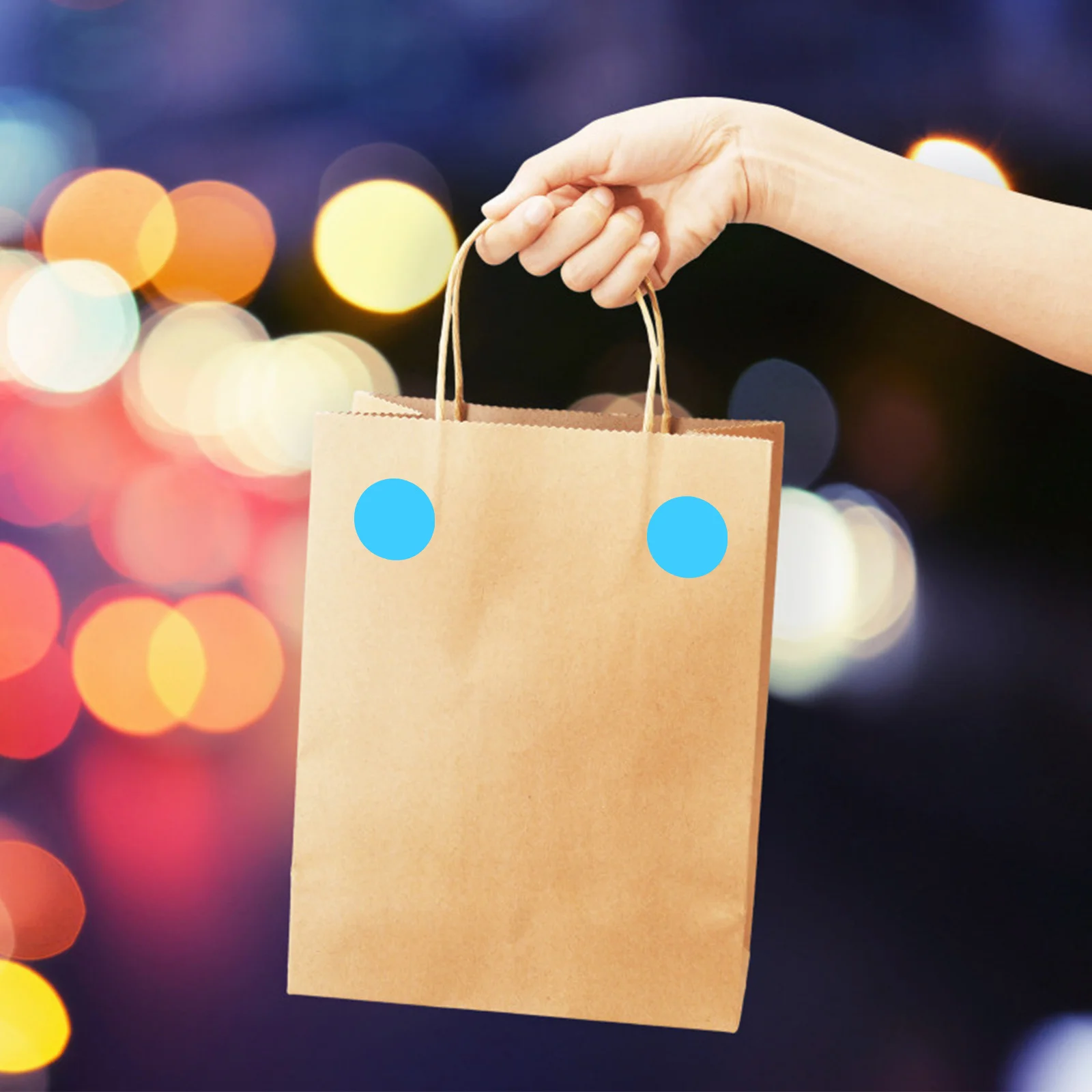 1 rotolo di etichette adesive a pois circolari, decalcomanie colorate rotonde per buste di consegna, confezioni regalo, uso in ufficio