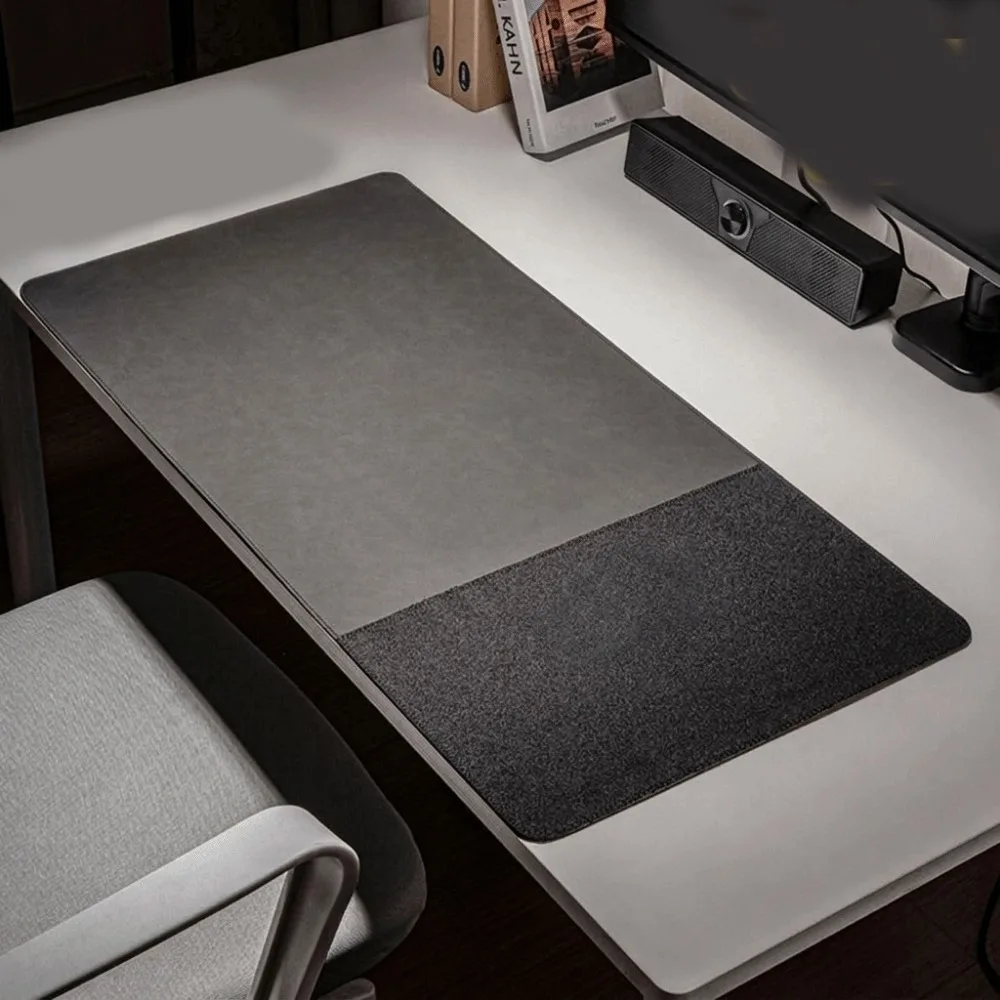 Durable Portable Retro Mousepad PVC Leather Double-sided Mouse Pad Waterproof Non-slip Esports Table Mat Gaming