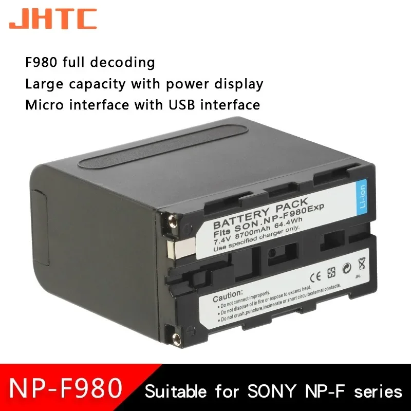 Аккумулятор NP-F980 8700 мАч для Sony NP-F970 NP-F960 NP-F930 NP-F550 NP-F570 NP- F750 Светодиодный аккумулятор Power Bank Зарядное устройство