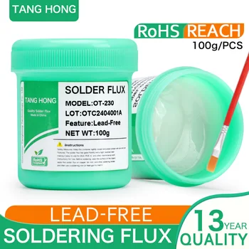 TANGHONG Bezołowiowa, bezhalogenowa pasta lutownicza BGA SMD Chip Naprawa telefonów komórkowych Spawanie Bez czyszczenia Kalafonia Topnik olejowy do lutowania 100g