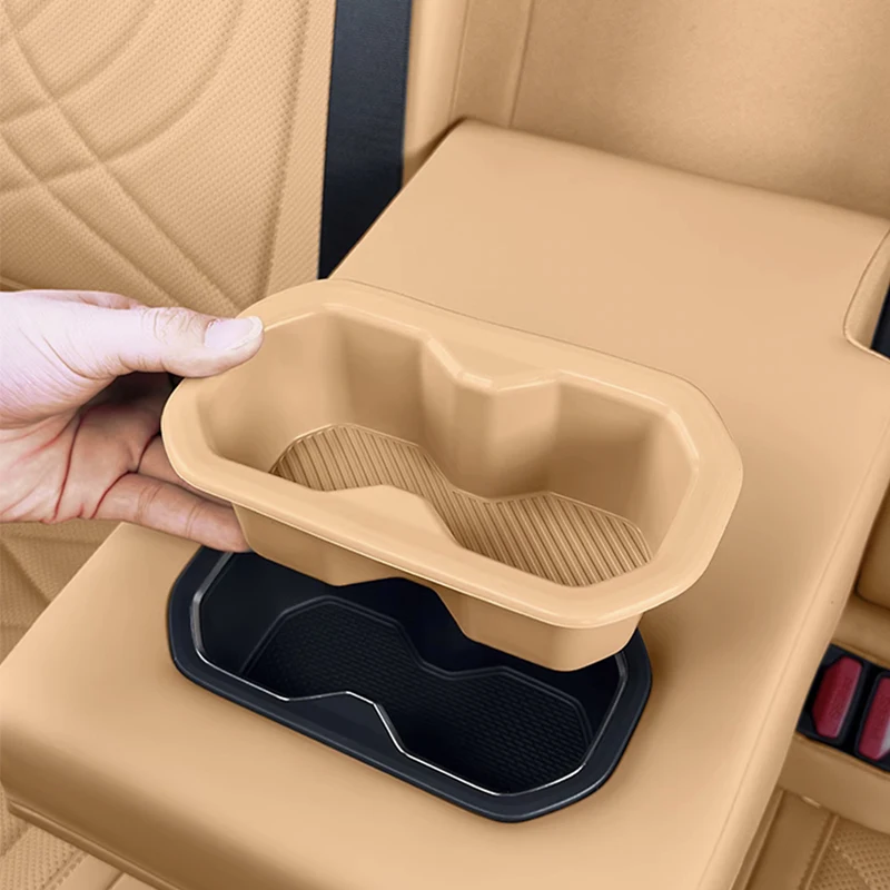 For Geely Galaxy Starship 7 EM-i 2024 2025 Rear Armrest Silicone Water Coasters Interior Accessories 4
