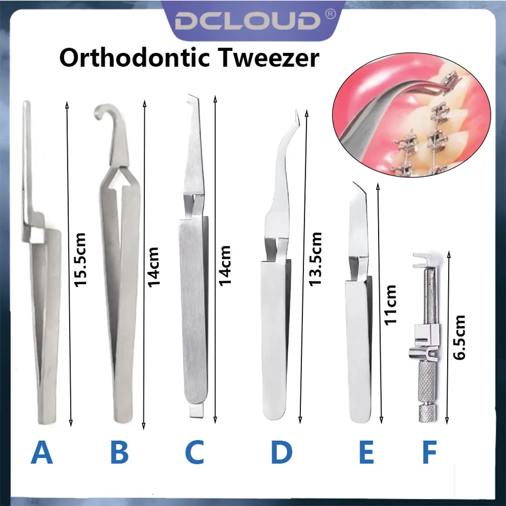 Posterior Brackets Holder Tweezer Buccal Tube Lingual Buttons Bonding Placer Articulating Paper Dental Orthodontic
