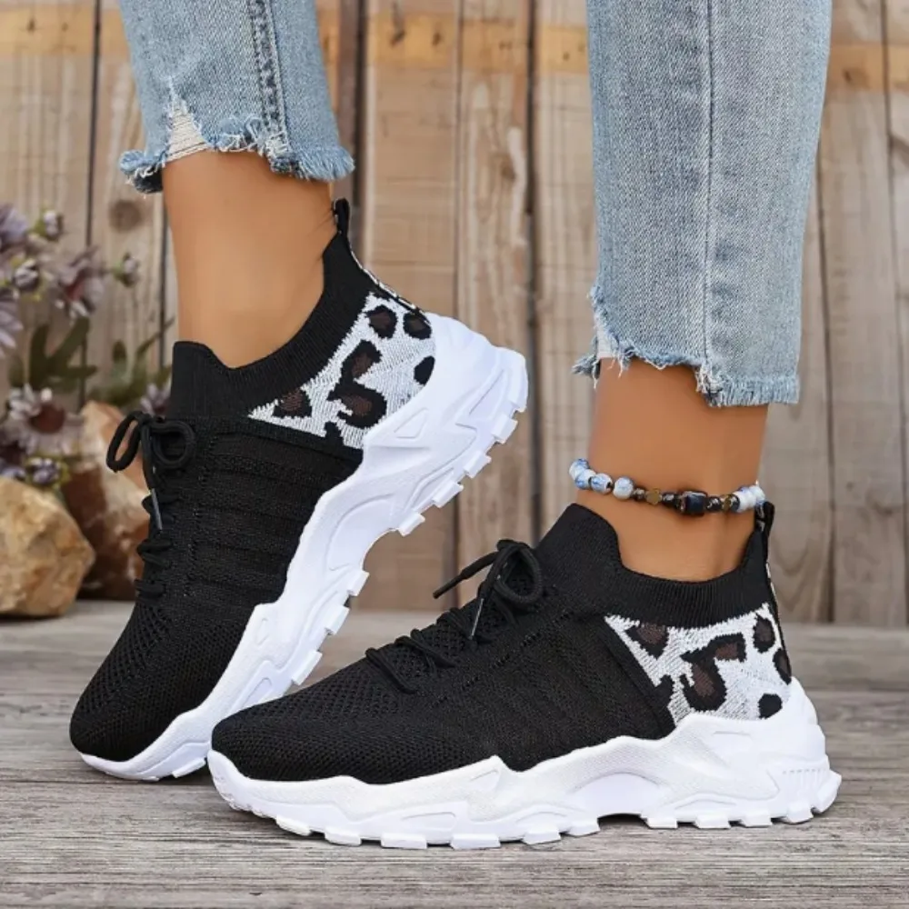 

Sneakers Women Lace Up Thick Soled Shoes New Fashion Breathable Running Tennis Shoes Breathable Comfortable Casual Women Shoes