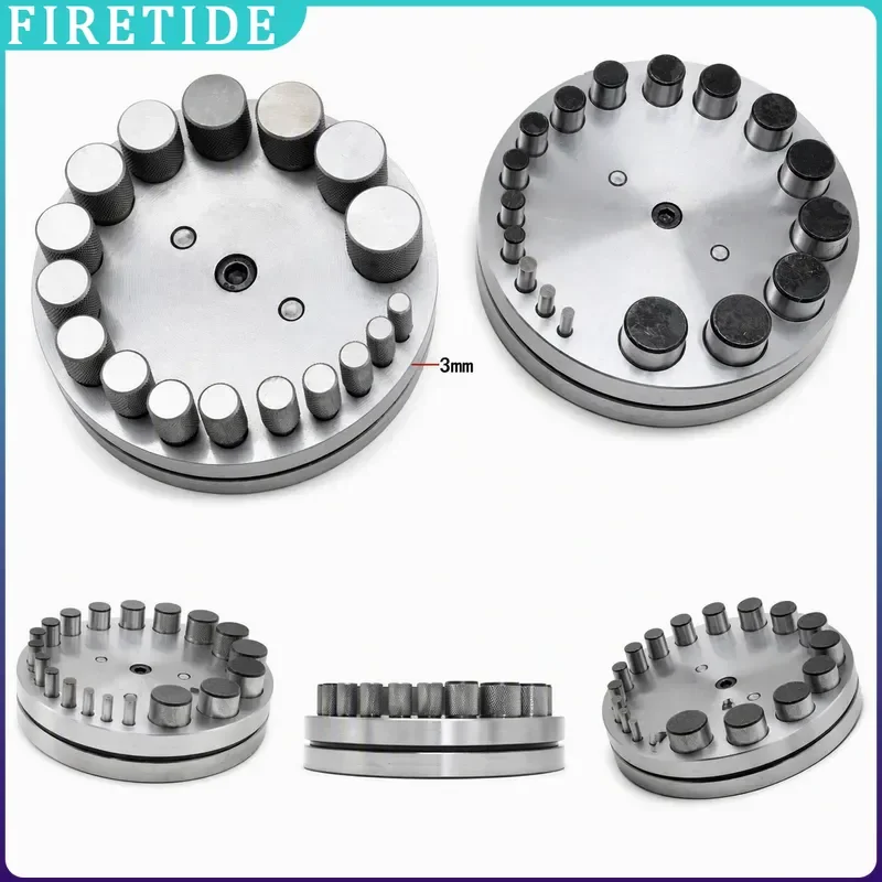 17 Holes Disc Cutting Tool 4mm-20mm Metal Forming Punch Die for Jewelry Making Sheet Ring Crafting Home DIY Practical