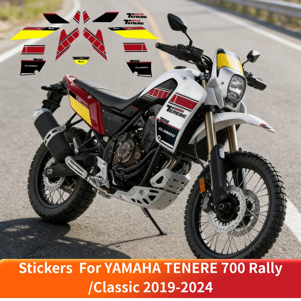 For YAMAHA TENERE 700 Rally 2024 Decorative Sticker Set of Decal Protection Fit TENERE 700  Classic 2019-2024 Sticker Decal