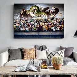 Dragon Ball HD Anime Figures Wall Art Poster, Peinture sur toile, Goku, Moderne, Vintage, Chambre, Décoration de la maison, Japon