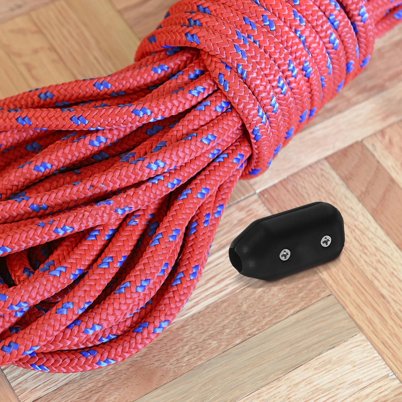 

6pcs Clamps Reusable Wire Rope Connector Lightweight Nylon Braided Rope Clamp For Climbing Outdoor Leash