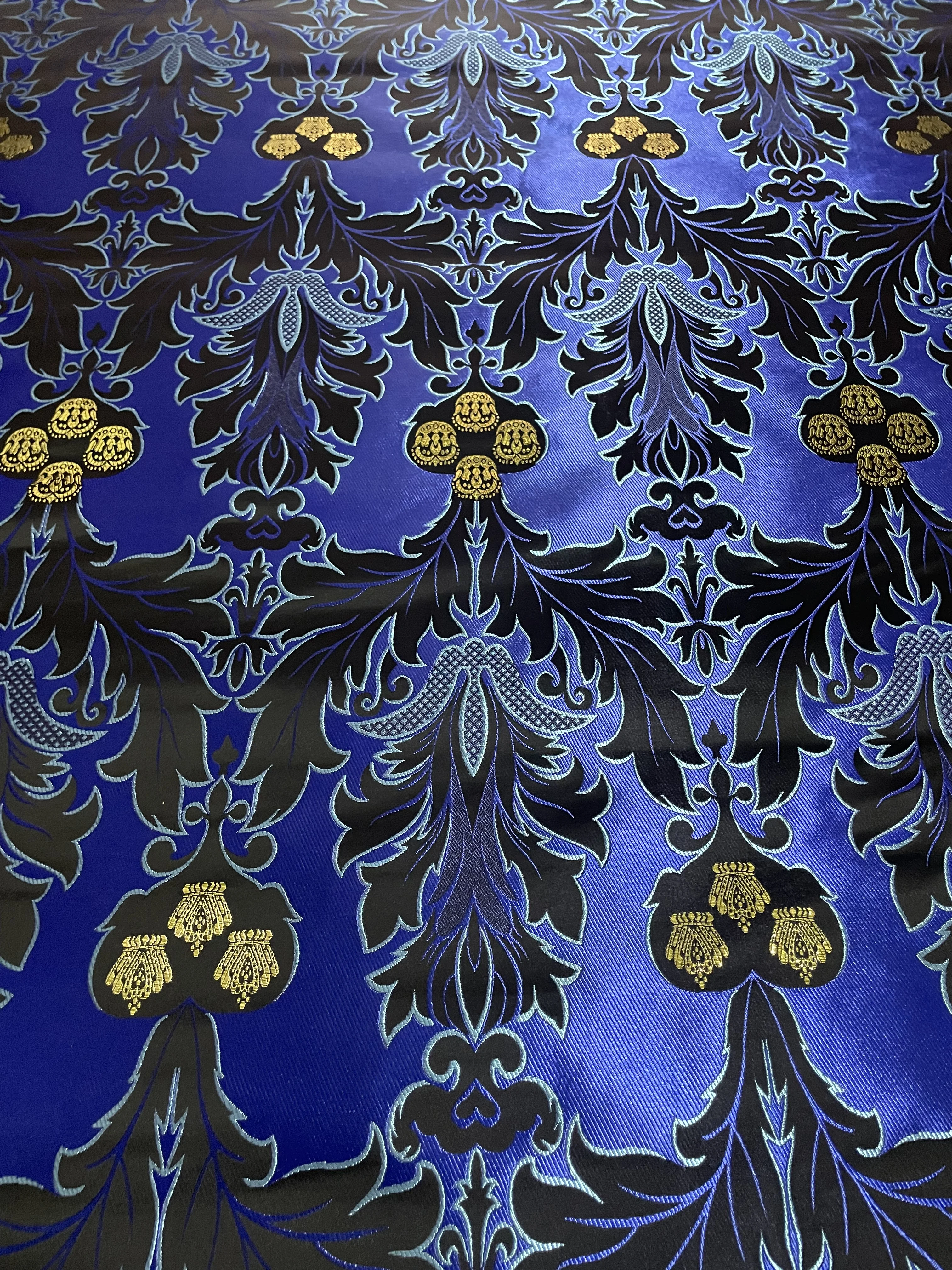 

2025 African Thick Damask Lace Fabric, Nigerian Women Headtie, Aso Oobi Dress, Original Heavy Quality, 5 Yards Jacquard Brocade