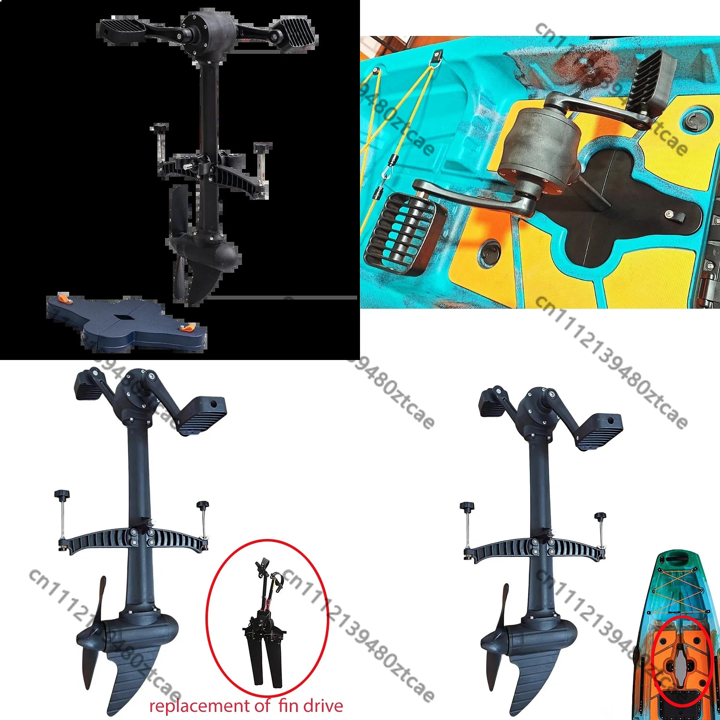 Plastic Kayak Foot Pedal Propeller System Forward Backward Replacement Fin Canoe Accessories
