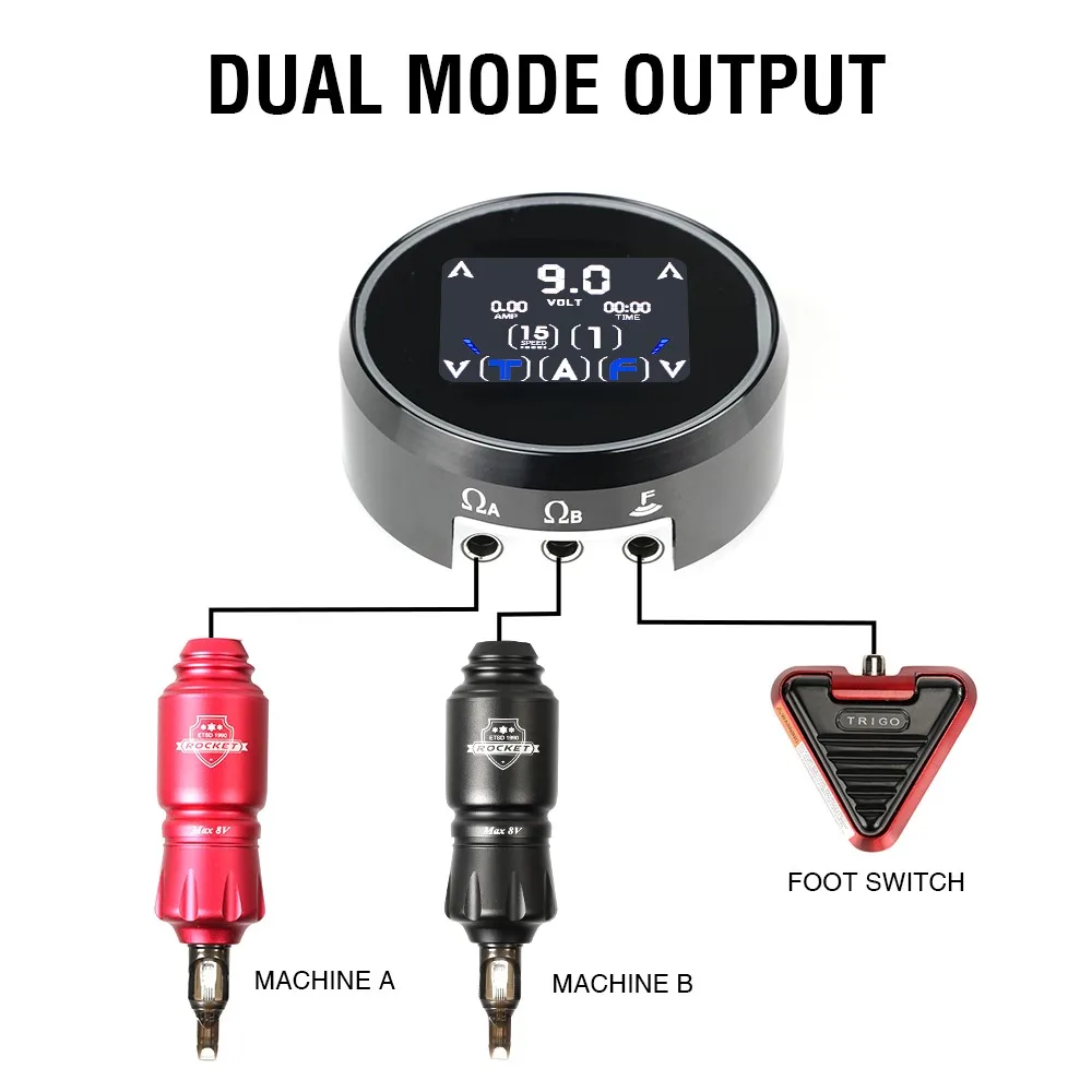Pestrý tetování energie poskytnout AURORA3 AURORA2 digitální LCD plný dotek obrazovka dvojí výroba elektrické napětí poskytnout pro rotační tetování stroj