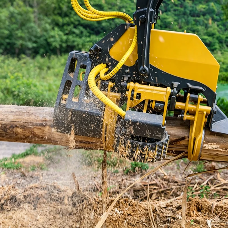 High Performance Hydraulic Wood Cutter For Excavator With Automatic Processing Capability And Durable Structure