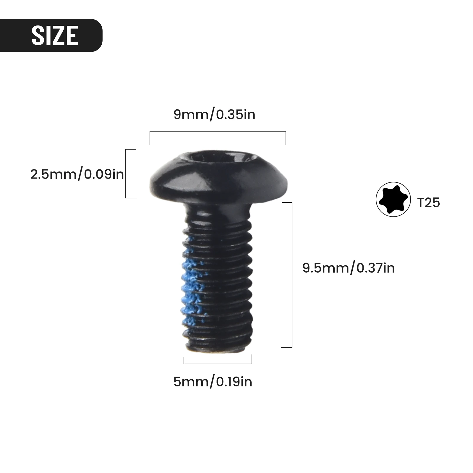 12 Uds tornillos de fijación de disco de freno de bicicleta M5 12mm rosca antisuelta Torx T25 tornillo de cabeza de flor de ciruelo para accesorios de pernos ROTOR