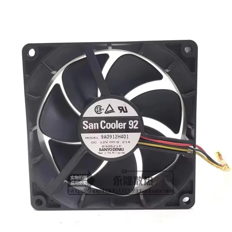 

Original 9A0912H401 92 * 92 * 25MM 9CM 12V 0.21A server chassis cooling fan