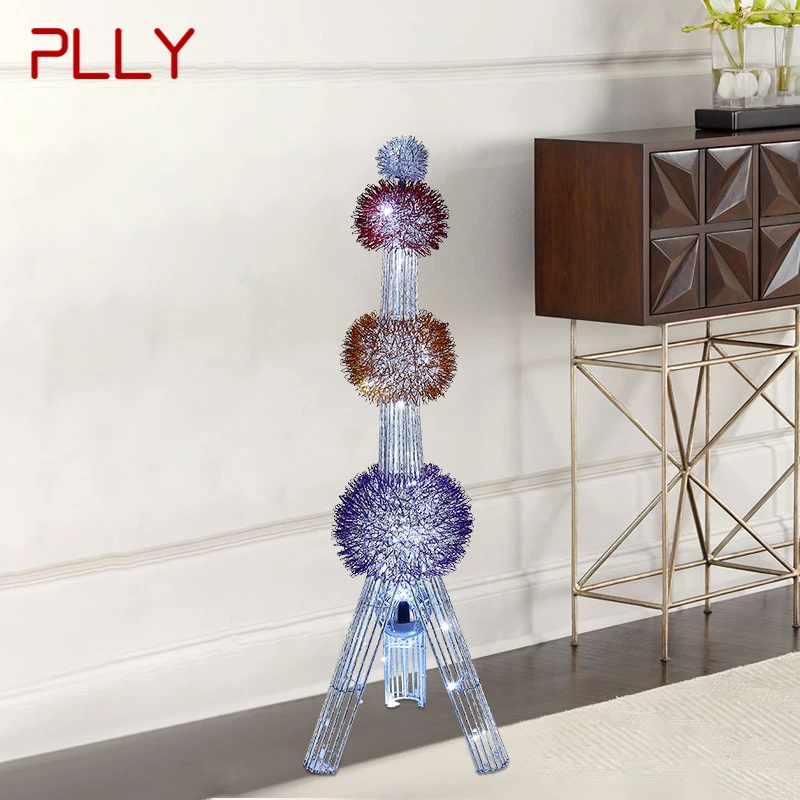 

PLLY Nordic Floor Lamp Modern Art Living Room Bedroom Hotel LED Aluminum Wire Originality Tower Decorative Standing Light