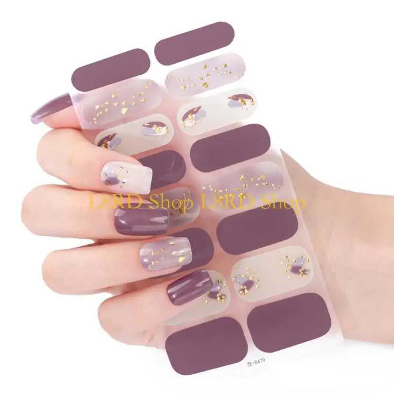 L8RD Selfs Adhesive Art Decals Featuring French Design Nontoxic Materials Instants Manicure Solution