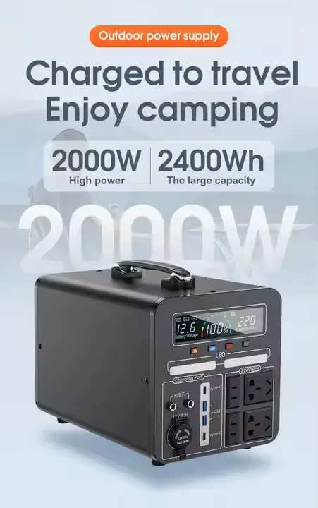 

Портативная солнечная электростанция OEM/ODM 1200W 2000W 3000W 5000W с LiFePO4 аккумулятором для улицы