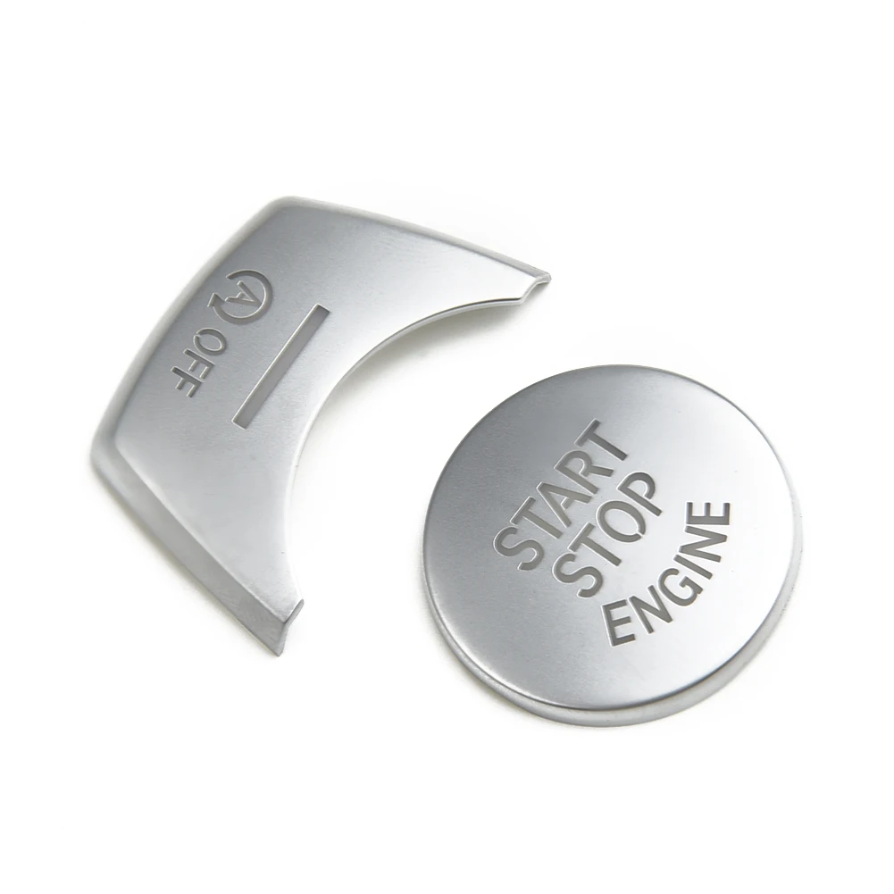 المعدات غطاء أزرار بدء ABS أجزاء المحرك التبديل 2 قطعة كروم لسيارات BMW 5/6/7 سلسلة F10 GT F07 2011-2017 #6