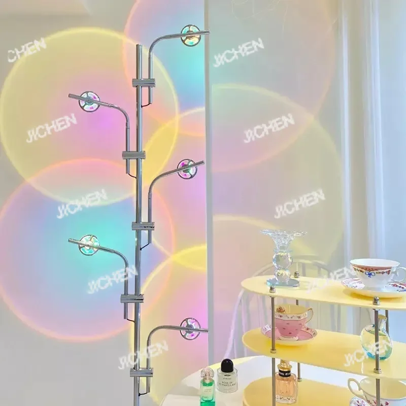 

ZQ Sunset Lamp Rainbow Atmosphere Night Light Sunset Light For Bedroom Room Decoration Background Wall Sunset Floor Lamp