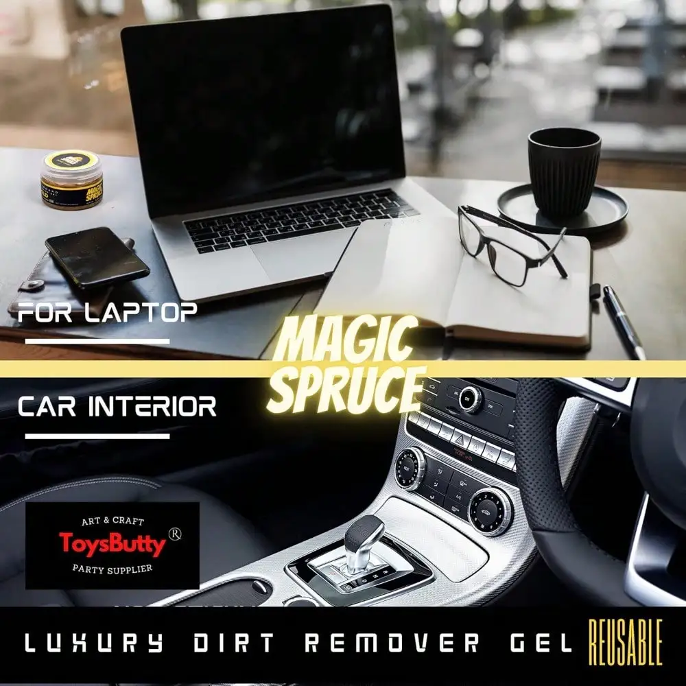 Autoreinigingsgelkit - Geurende herbruikbare detailleringsplamuur, dashboard/ventilatie/toetsenbordstofverwijderaar voor auto/pc